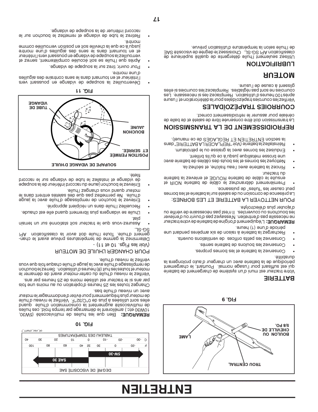 Poulan 418743, PO15538LTX Lubrification, Transmission LA DE Refroidissement, Trapézoïdales Courroies, 11 .FIG, 10 .FIG 