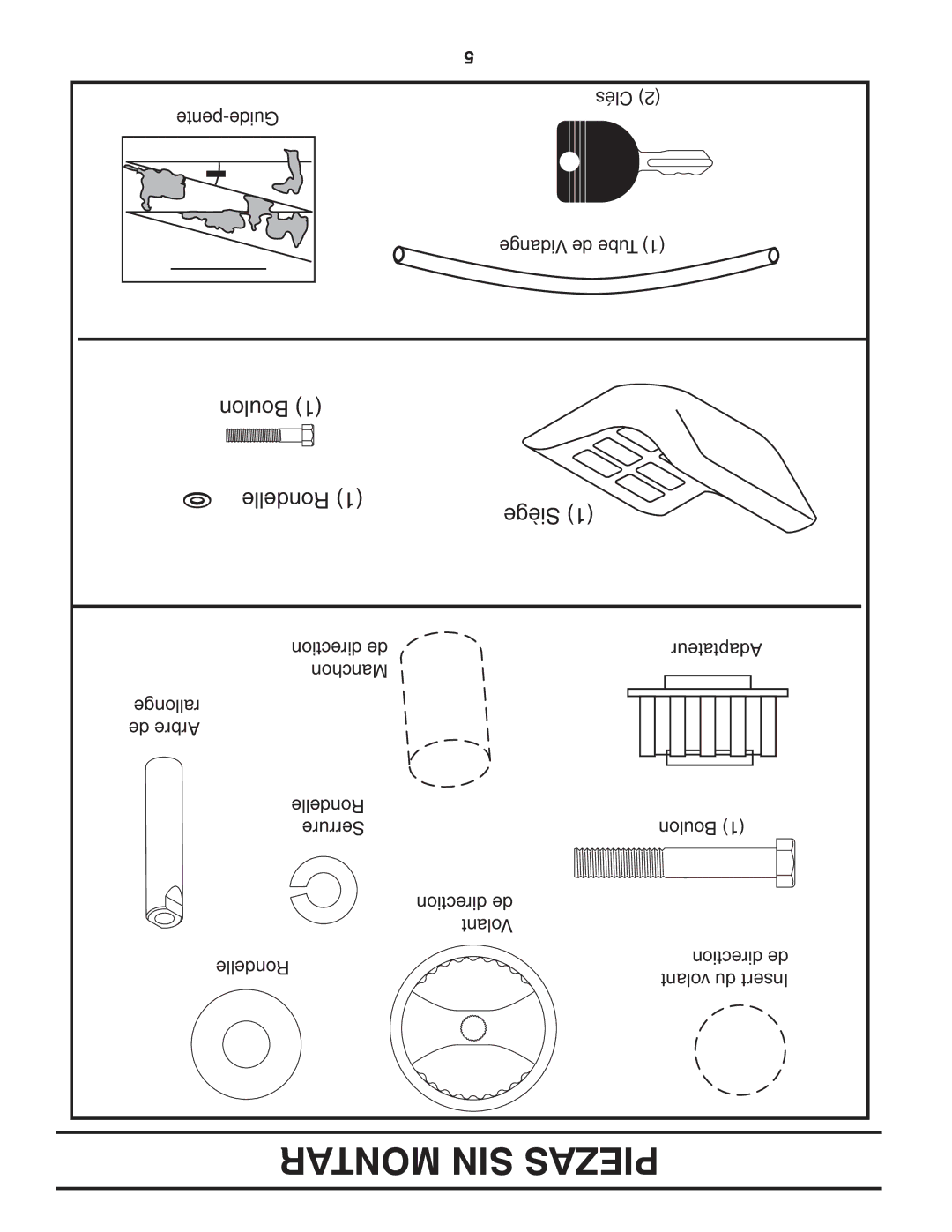 Poulan 418743, PO15538LTX, 96012008200 manual Montar SIN Piezas, Pente-Guide 