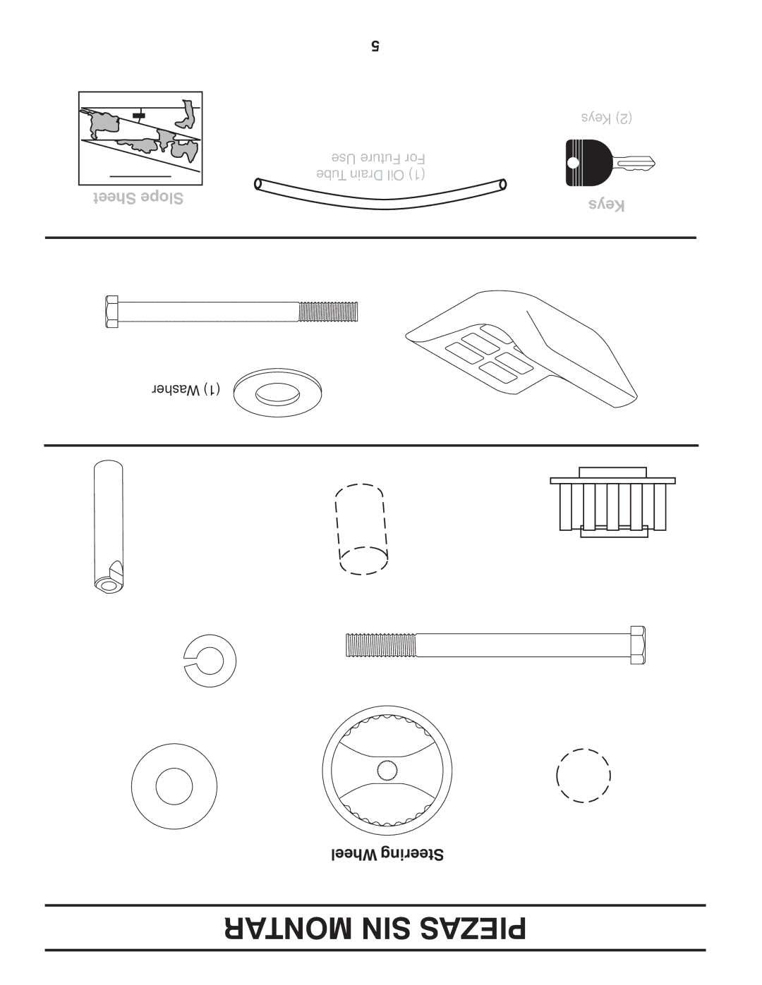 Poulan PO17542LTX manual Montar SIN Piezas 