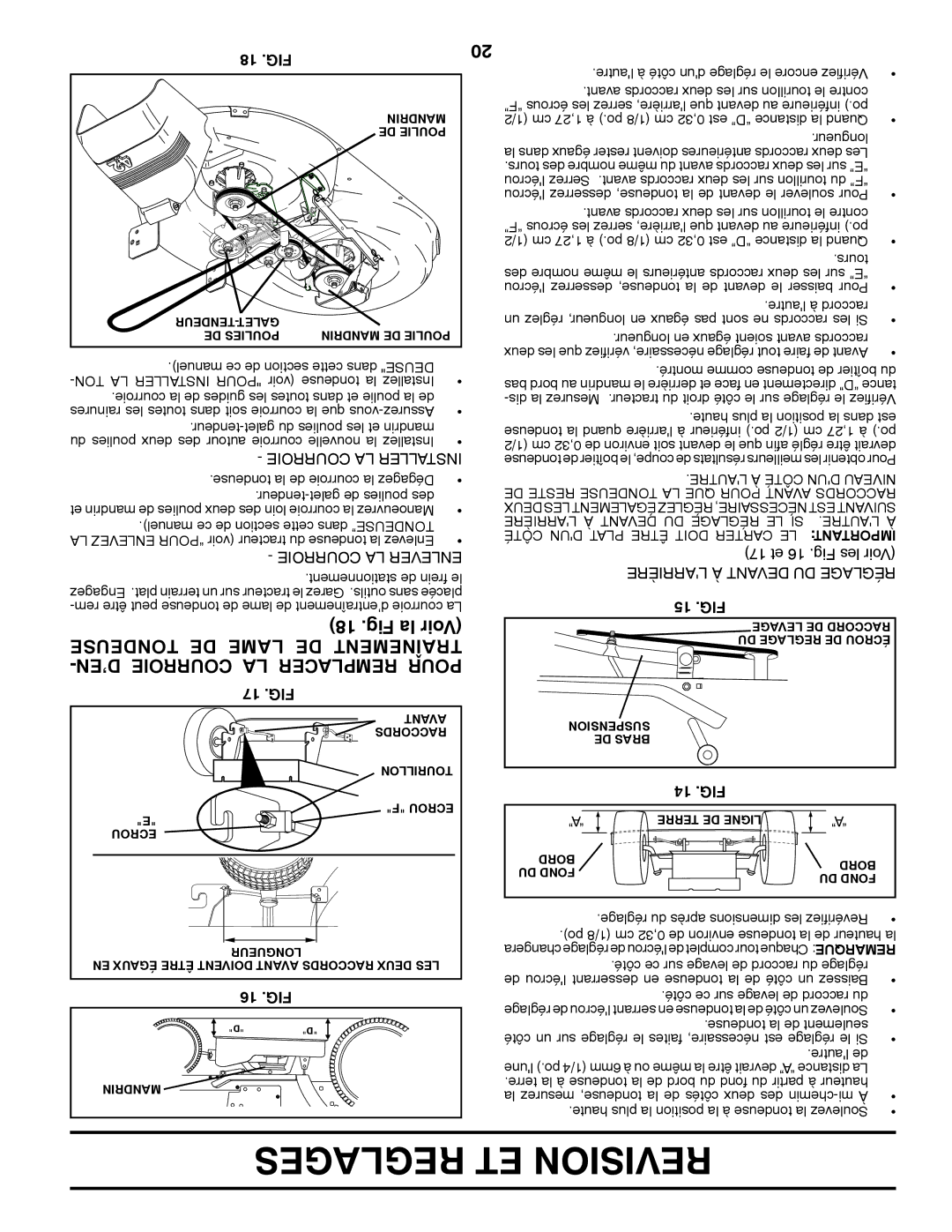 Poulan PO175H42LT manual Tondeuse DE Lame DE Mentnetraî 