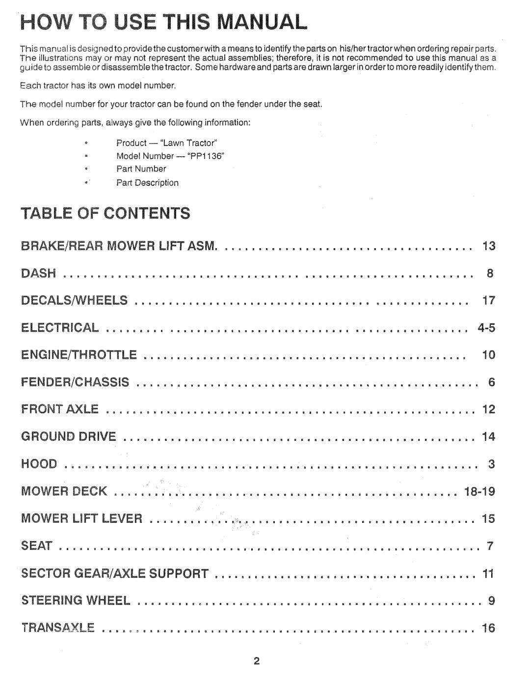 Poulan PP1136A manual 