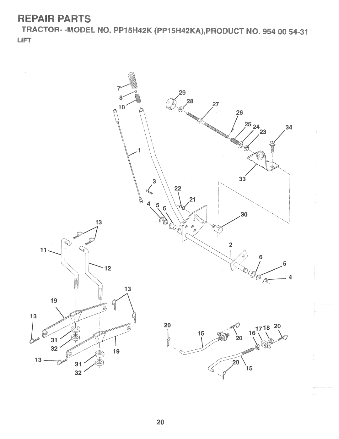 Poulan PP15H42KA manual 