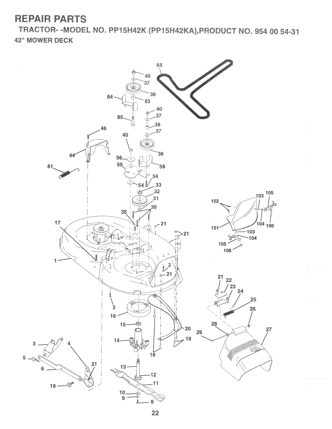 Poulan PP15H42KA manual 