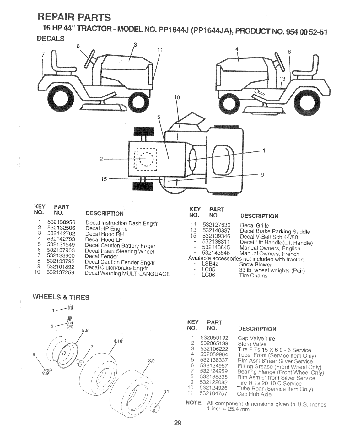 Poulan PP1644JA manual 