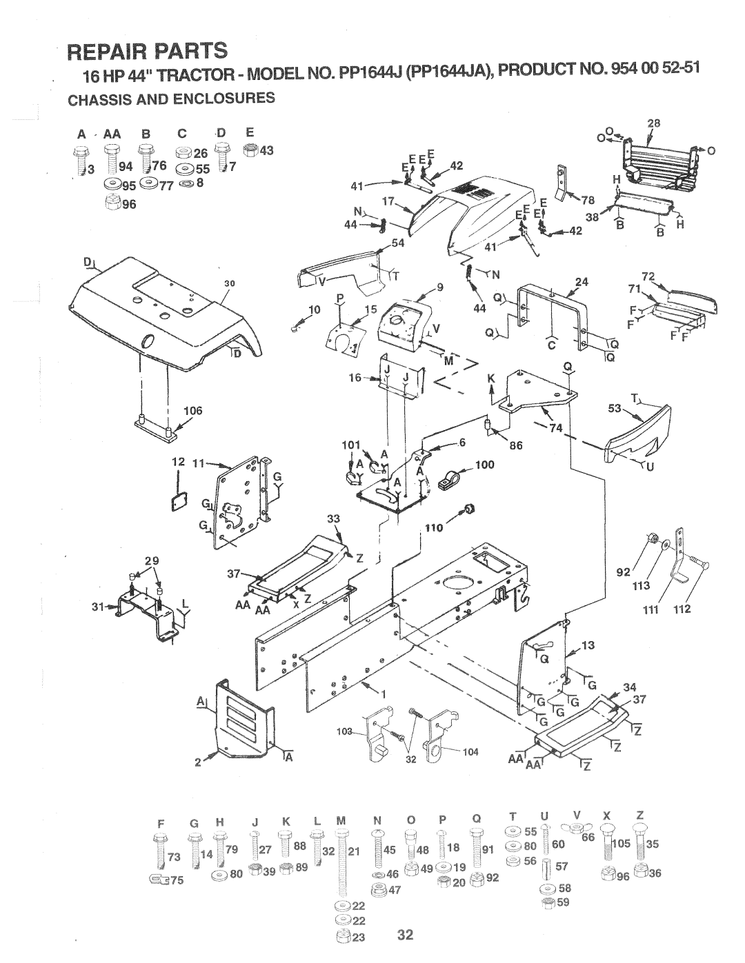 Poulan PP1644JA manual 