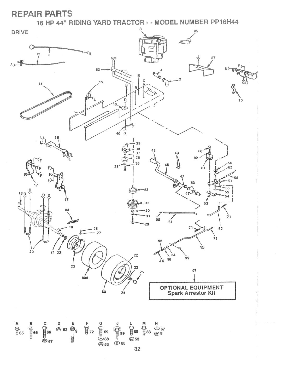 Poulan PP16H44A manual 