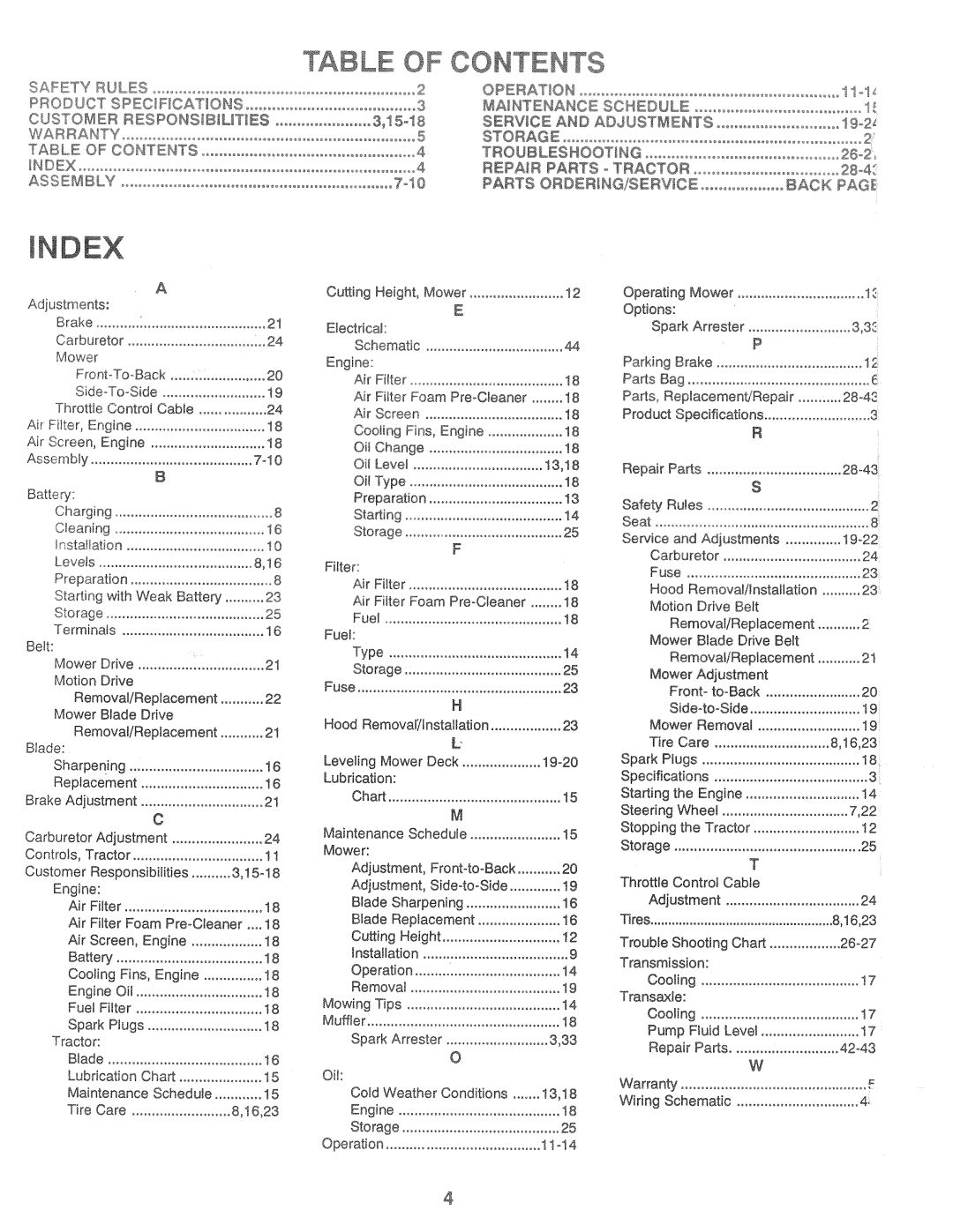 Poulan PP16H44A manual 