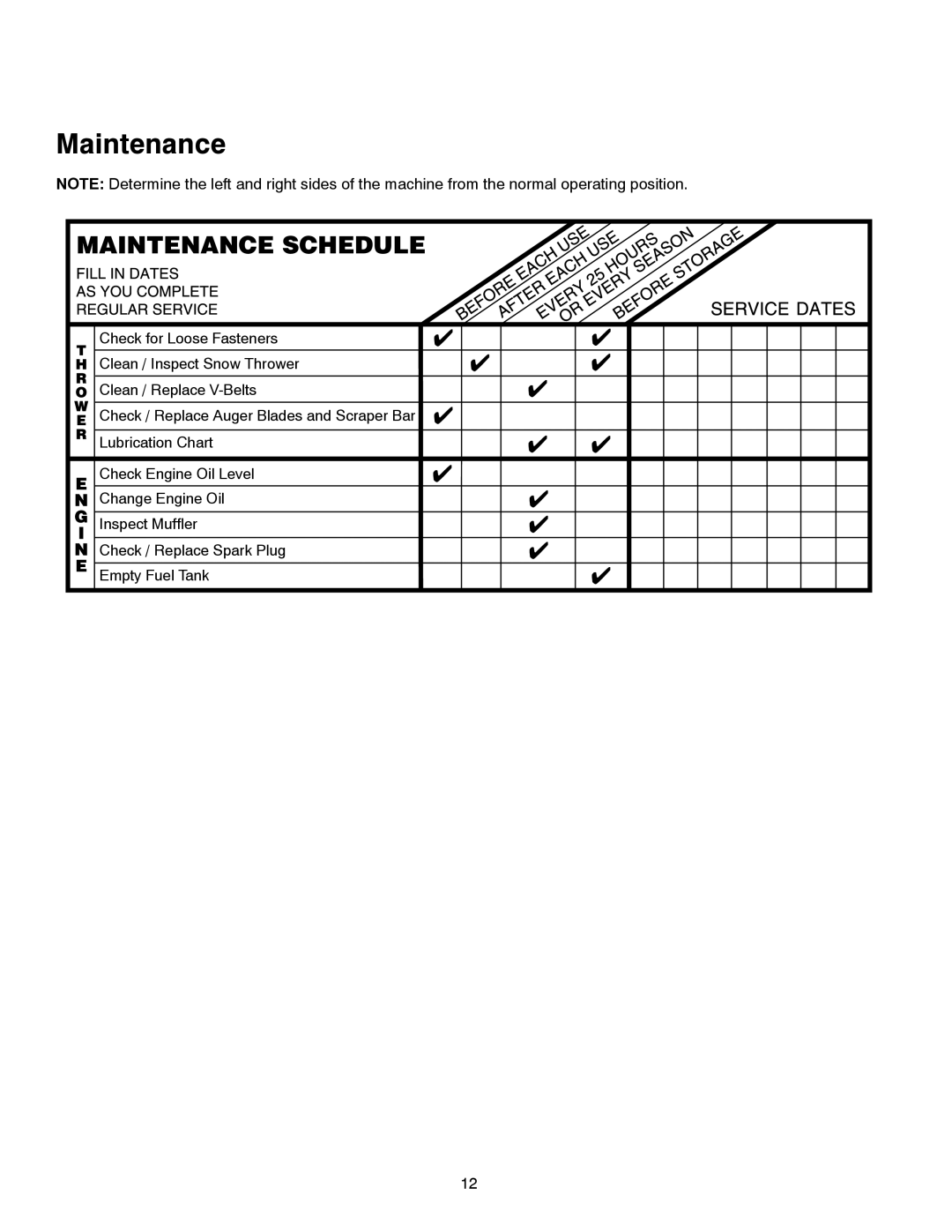 Poulan PP521ES owner manual Maintenance 