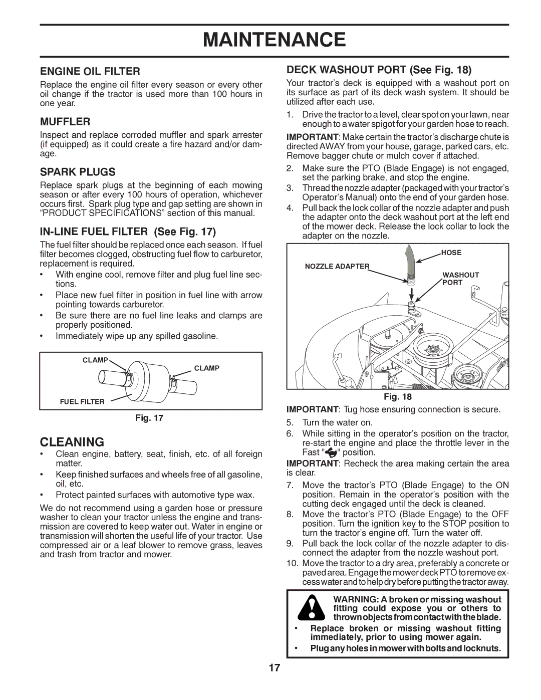 Poulan PPH20K46 manual Cleaning, Engine OIL Filter, Muffler, Spark Plugs 