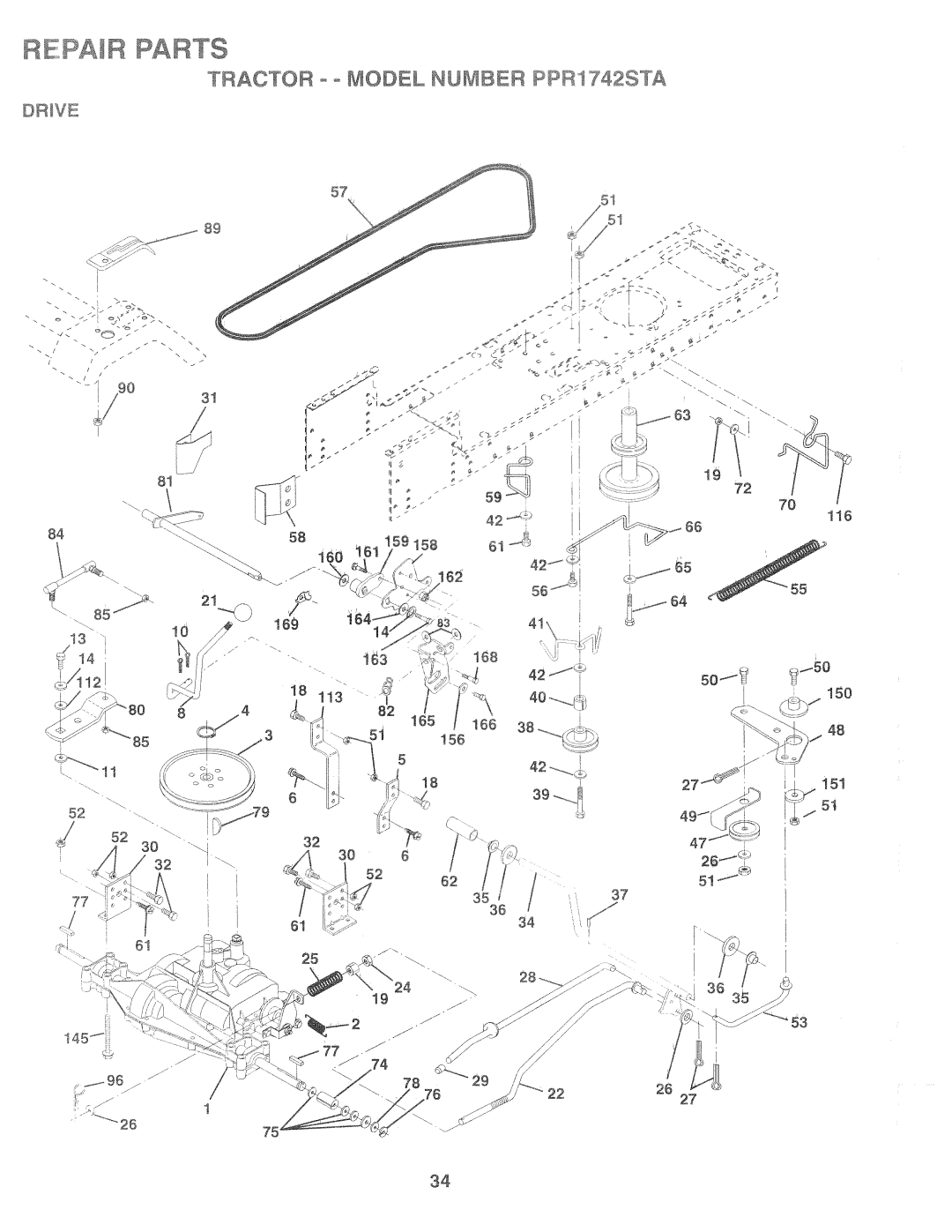 Poulan PPR1742STA, 169087 manual 