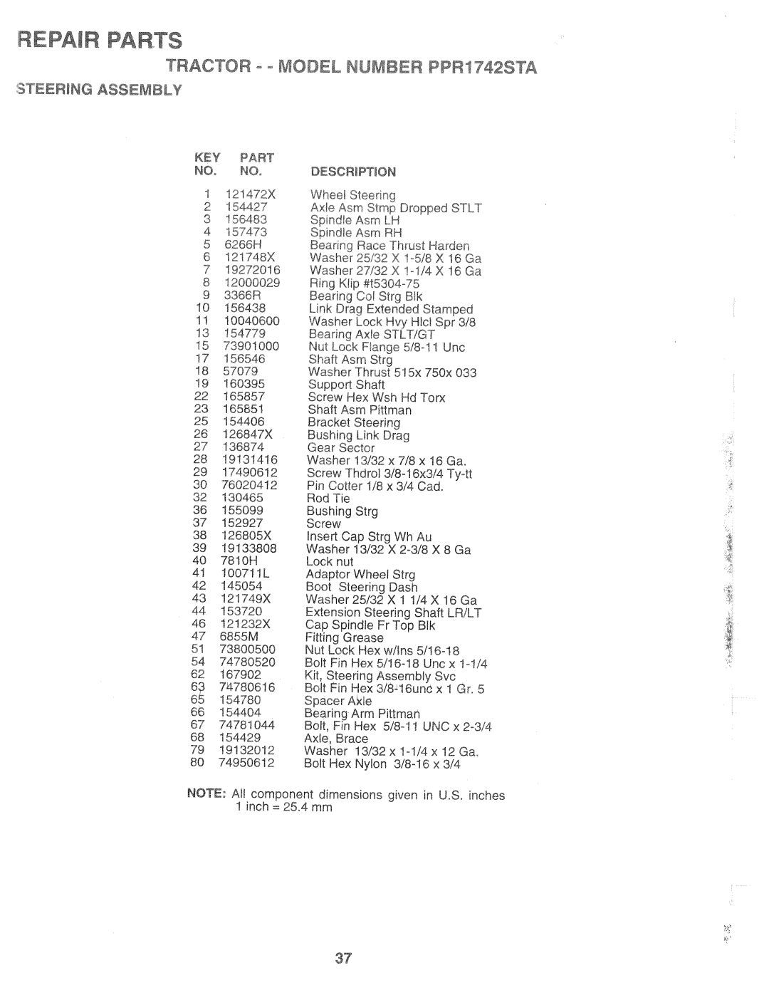 Poulan 169087, PPR1742STA manual 