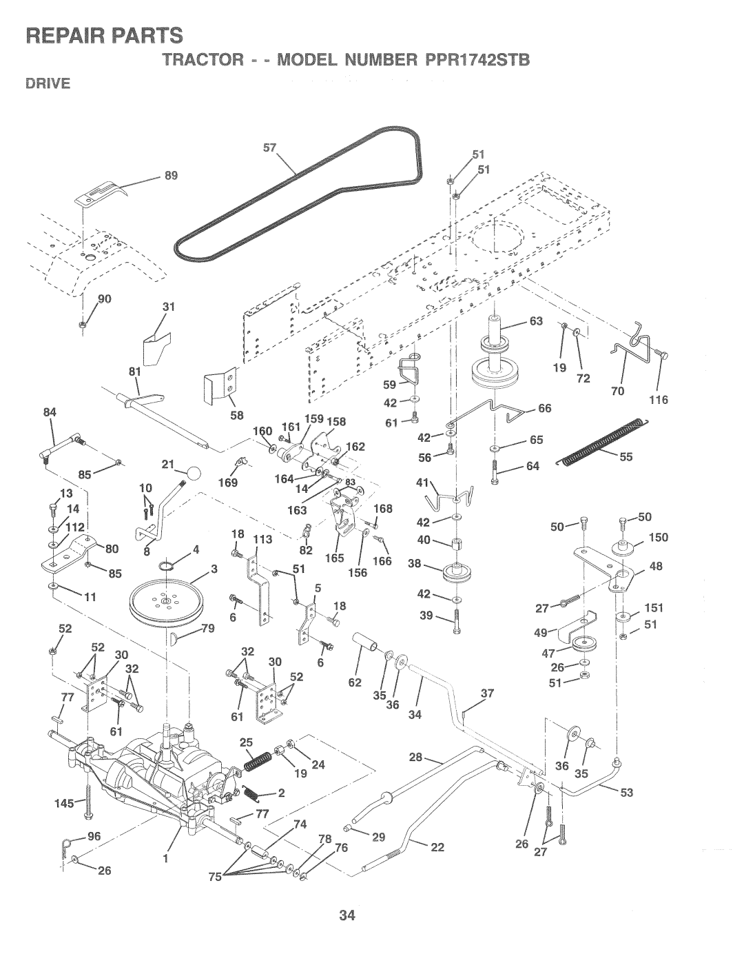 Poulan PPR1742STB, 169553 manual 