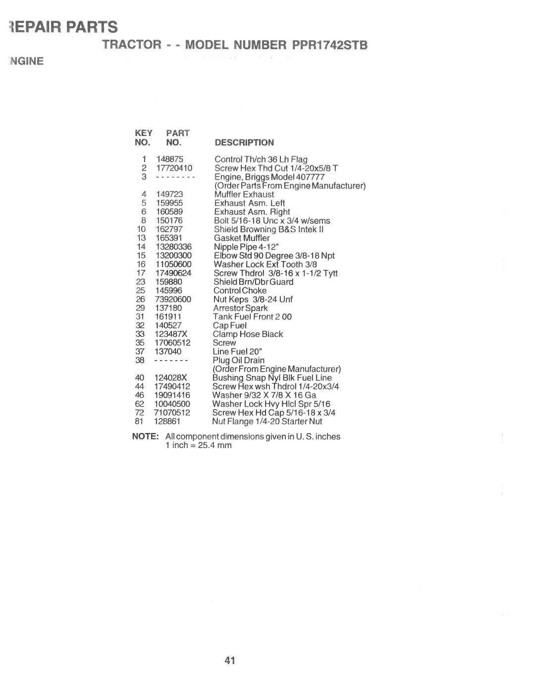 Poulan 169553, PPR1742STB manual 