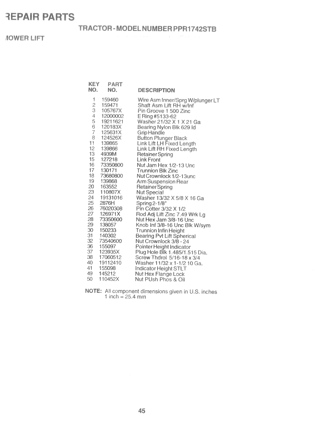 Poulan 169553, PPR1742STB manual 