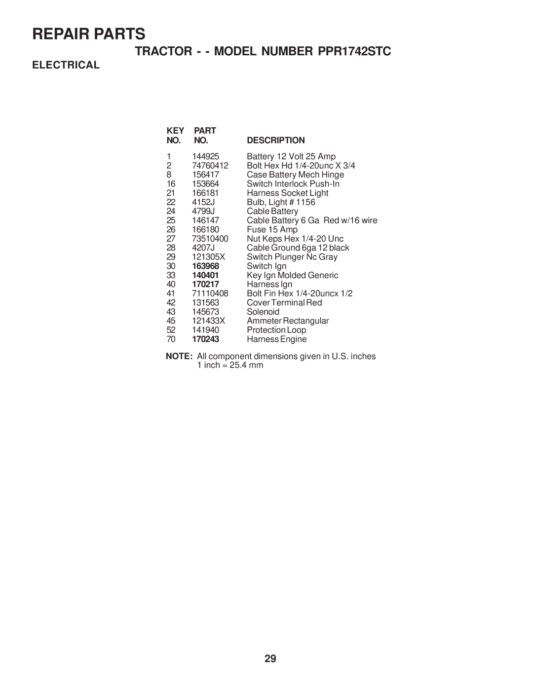 Poulan 173282, PPR1742STC owner manual 163968, 140401, 170217, 170243 