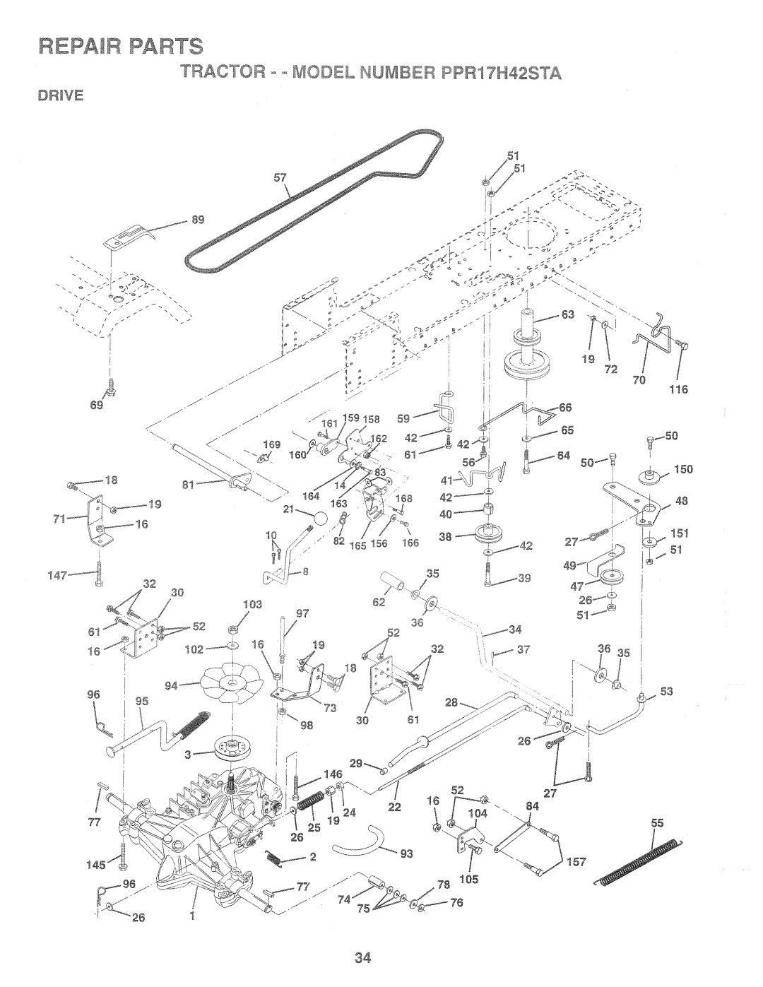 Poulan PPR17H42STA, 168737 manual 