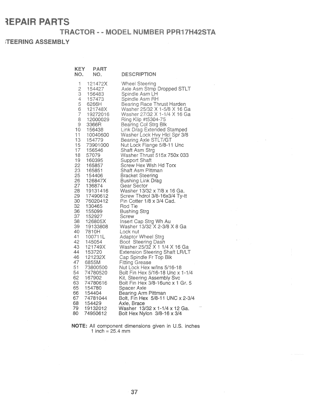 Poulan 168737, PPR17H42STA manual 