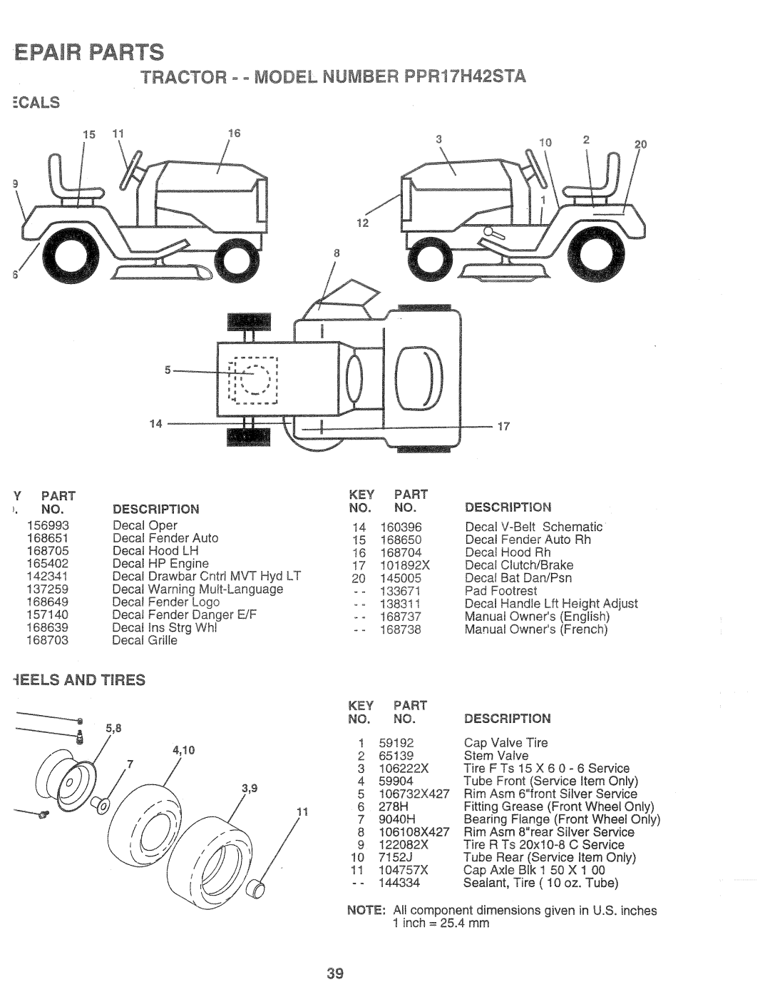 Poulan 168737, PPR17H42STA manual 