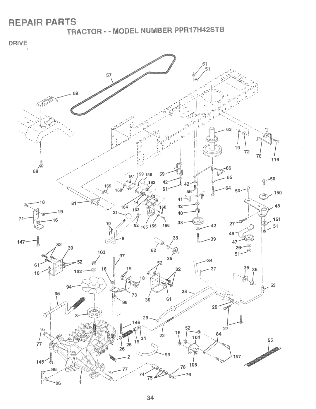 Poulan PPR17H42STB, 169482 manual 