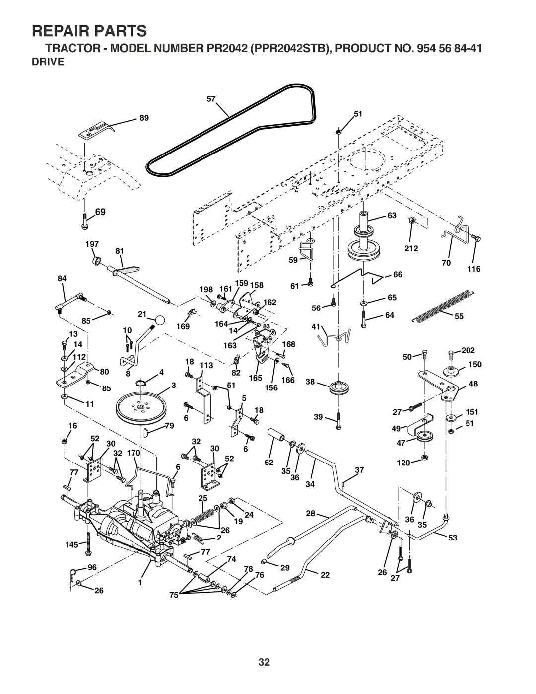 Poulan PPR2042STB owner manual Drive 