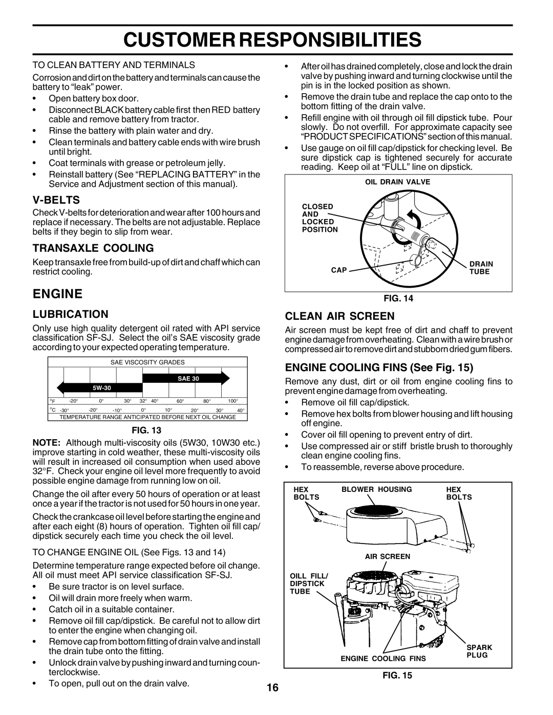 Poulan PR1742STB owner manual Engine, Belts, Transaxle Cooling, Lubrication, Clean AIR Screen 