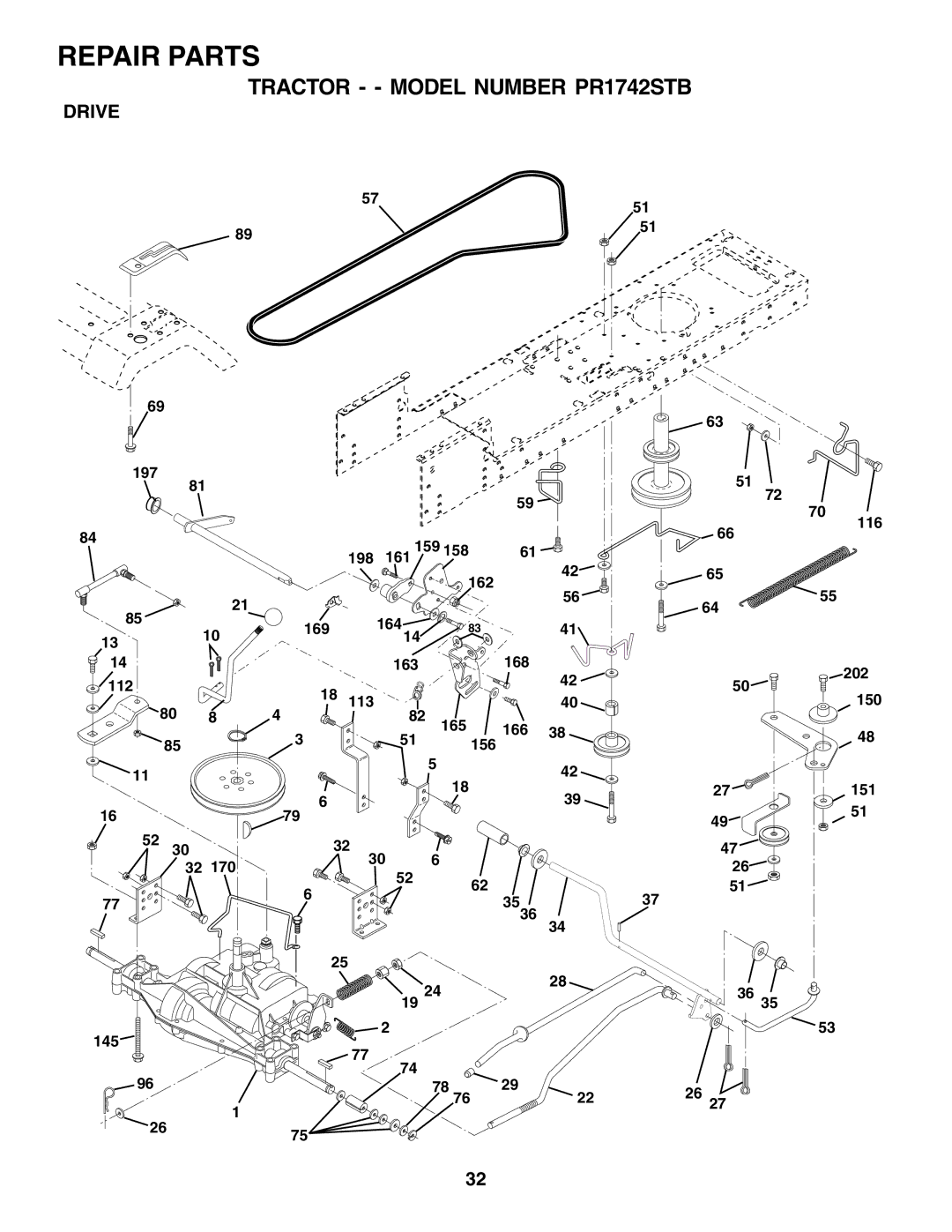 Poulan PR1742STB owner manual Drive 