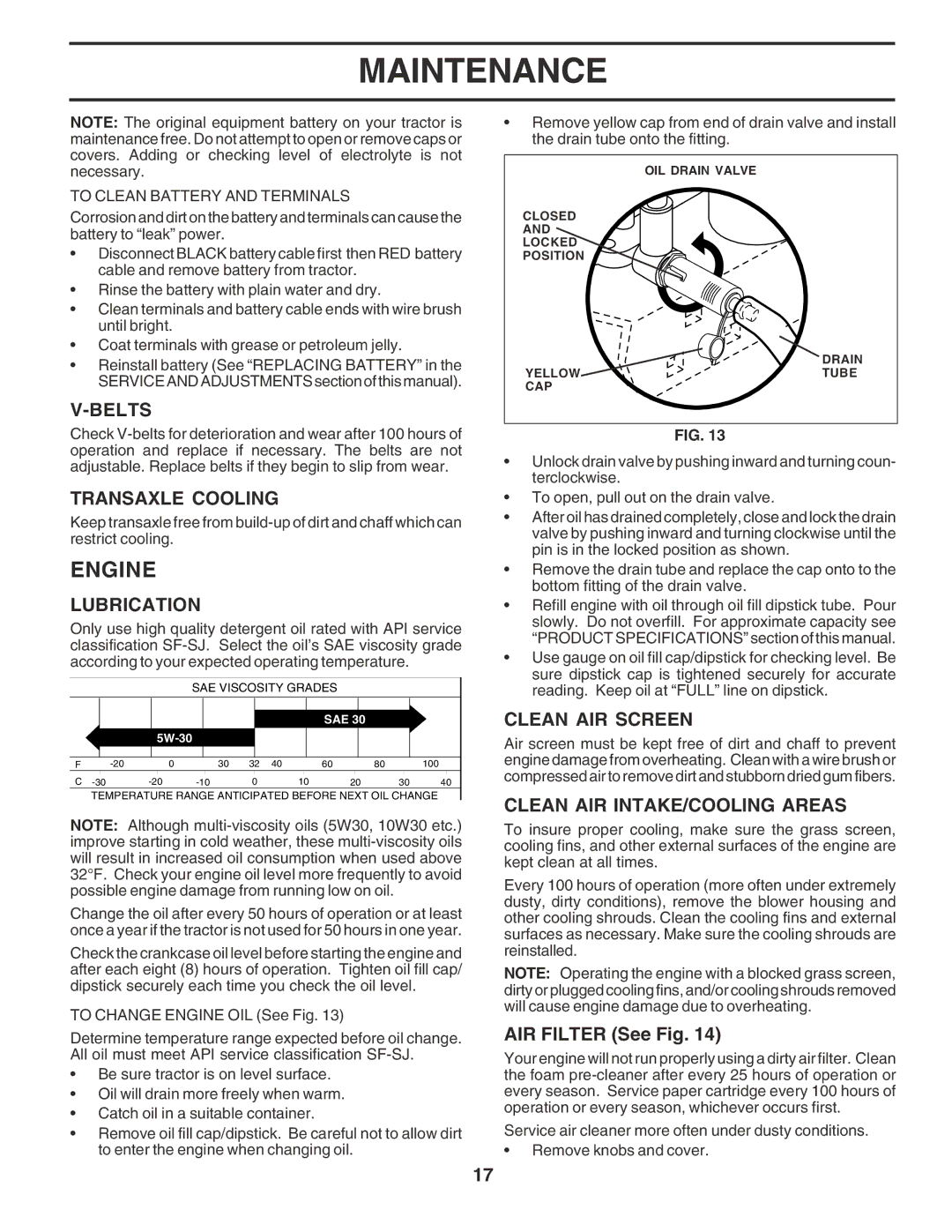 Poulan PR17542STB owner manual Engine 