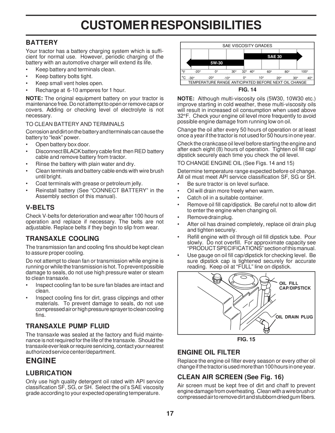 Poulan 173304, PR17H42STA owner manual Engine 