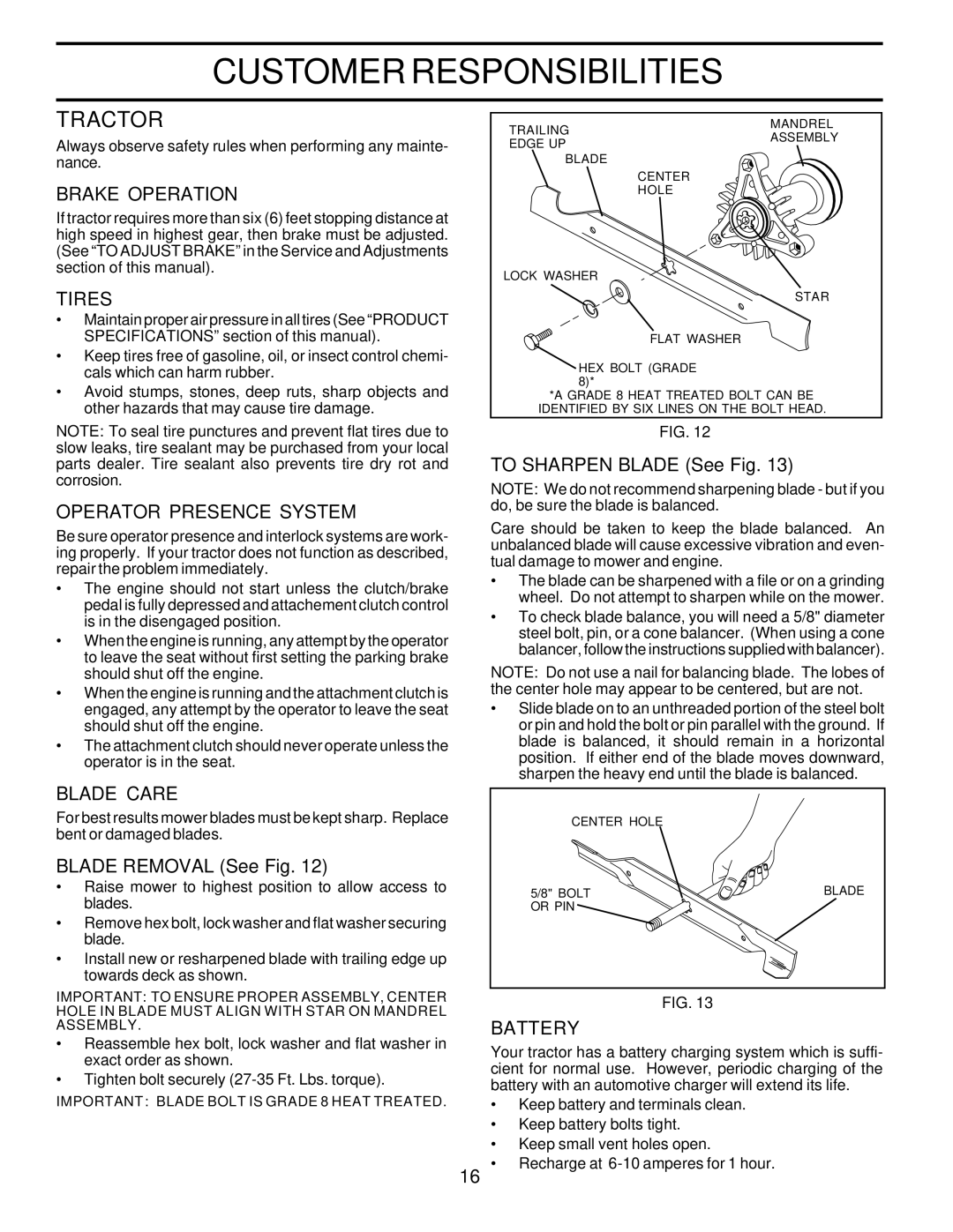 Poulan PR17H42STC, 178219 owner manual Tractor 