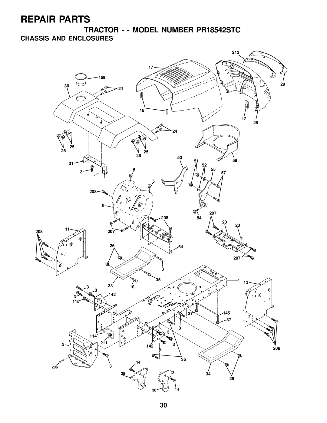 Poulan PR18542STC owner manual Chassis and Enclosures 