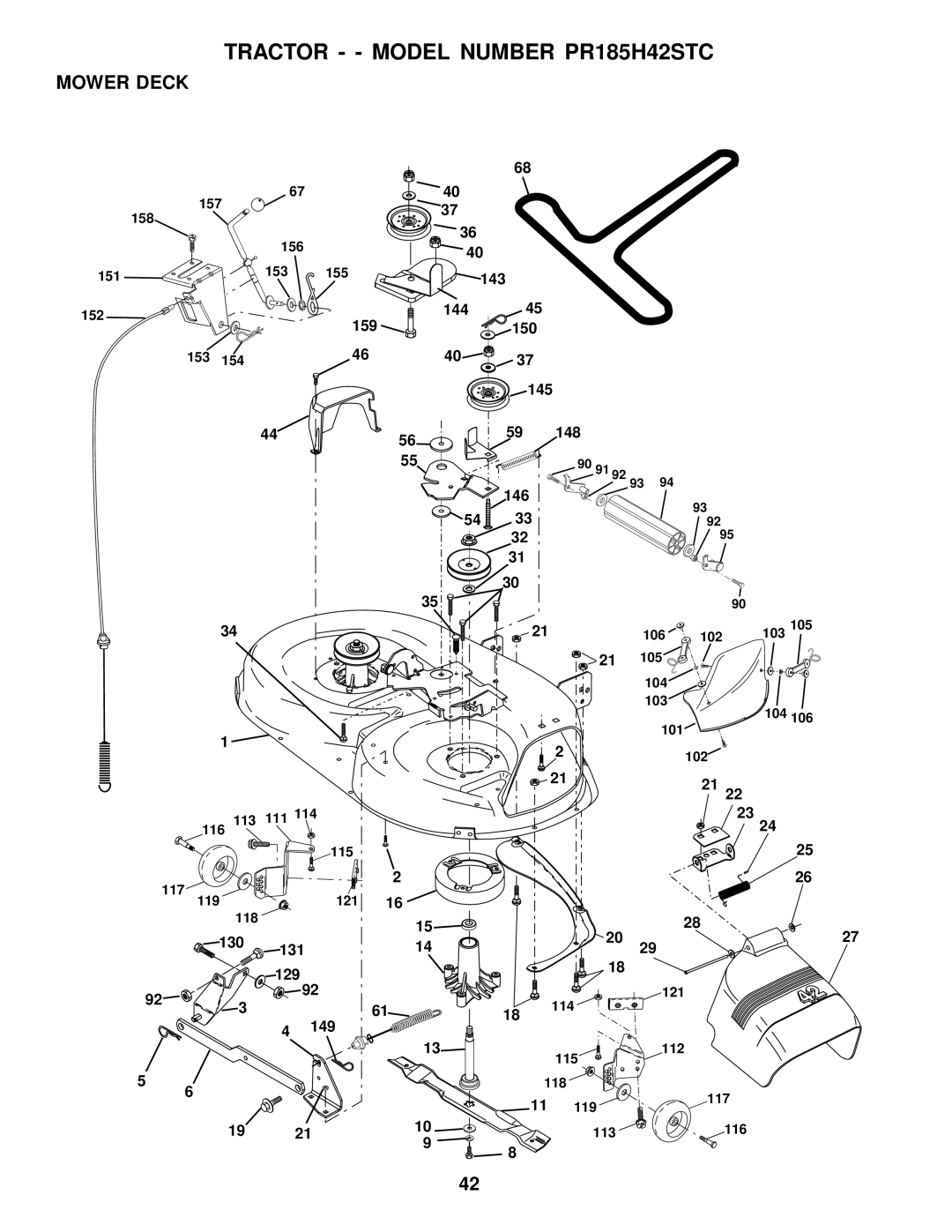 Poulan PR185H42STC owner manual Mower Deck 