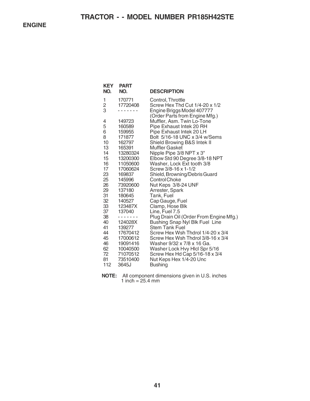 Poulan PR185H42STE owner manual Control, Throttle 