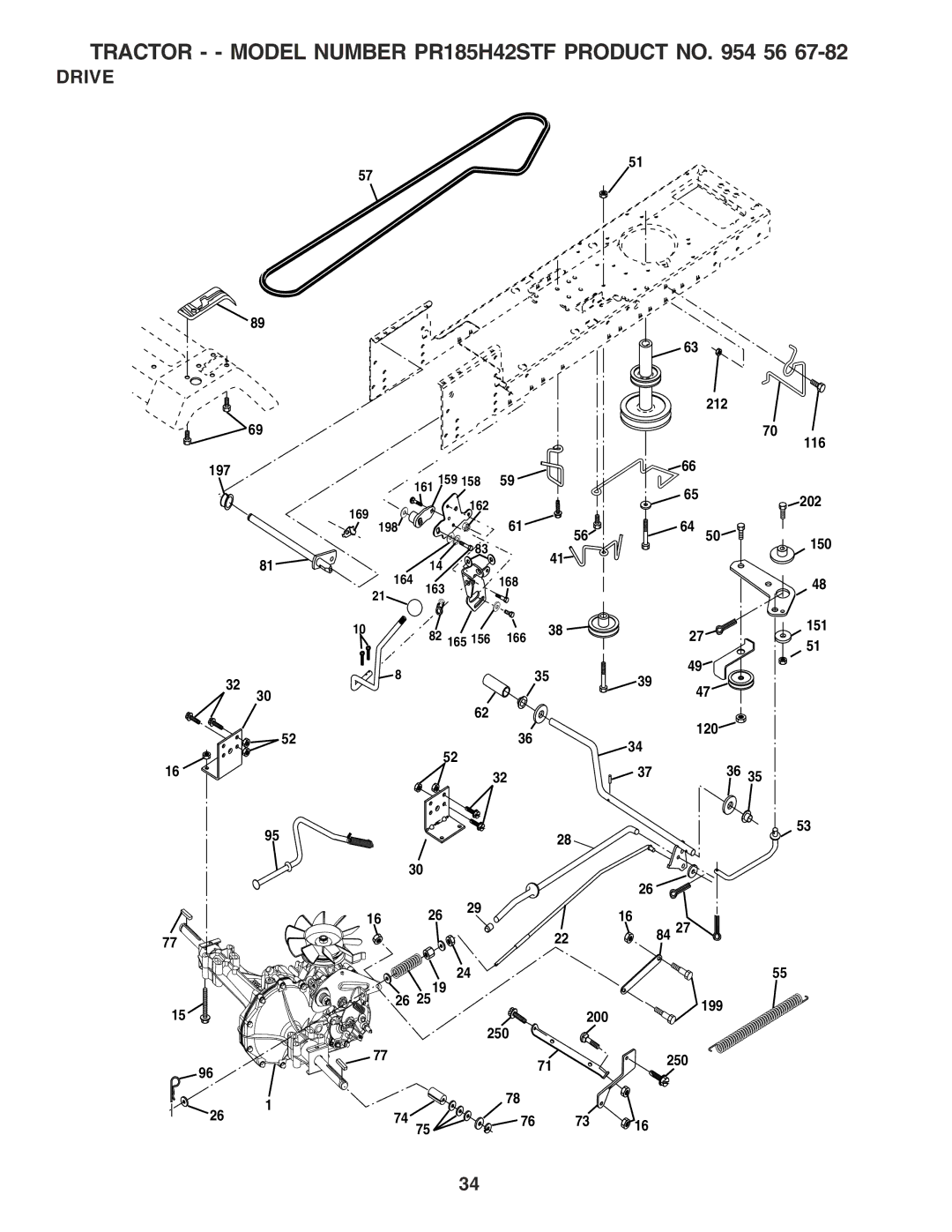 Poulan PR185H42STF owner manual Drive 