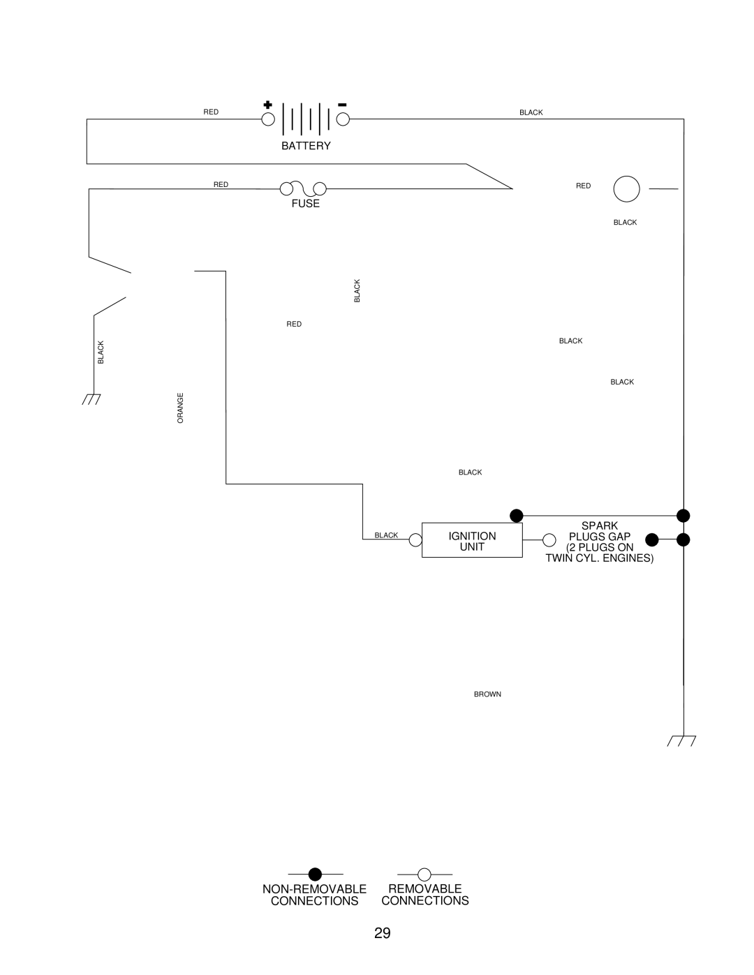 Poulan Tractor Model Number PR20PH42STA, Schematic, Ignition Switch, Wiring Insulated Clips PTO Switch, Relay 