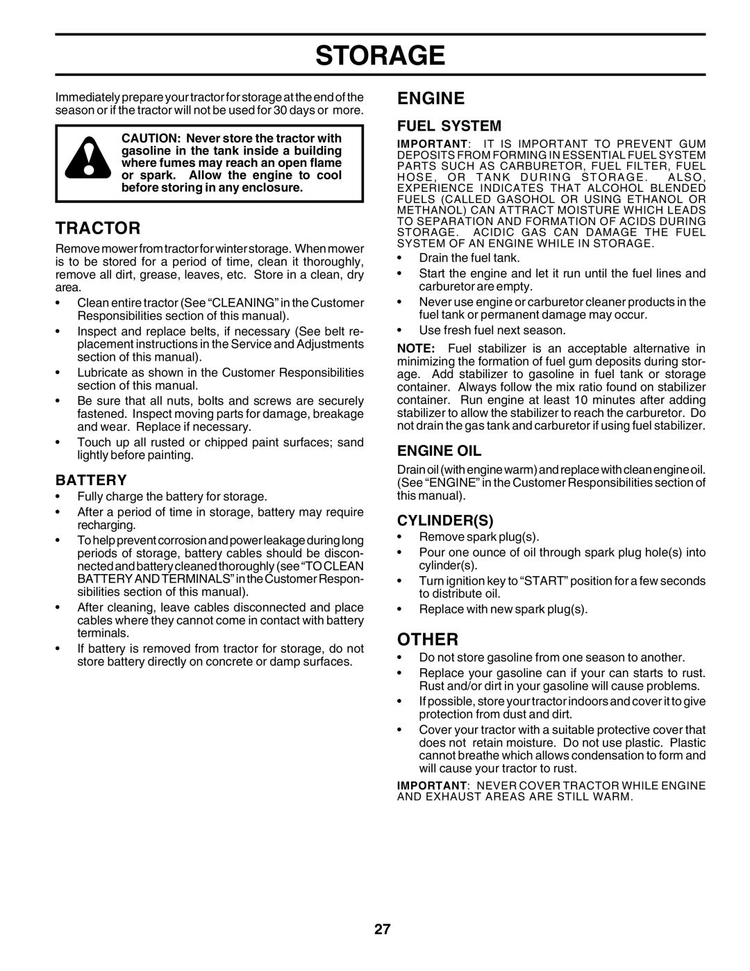 Poulan 177925, PRFT22H48A owner manual Other, Fuel System, Engine OIL, Cylinders 