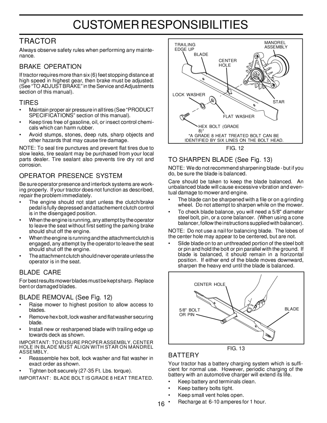 Poulan PRK17H42STA owner manual Tractor 