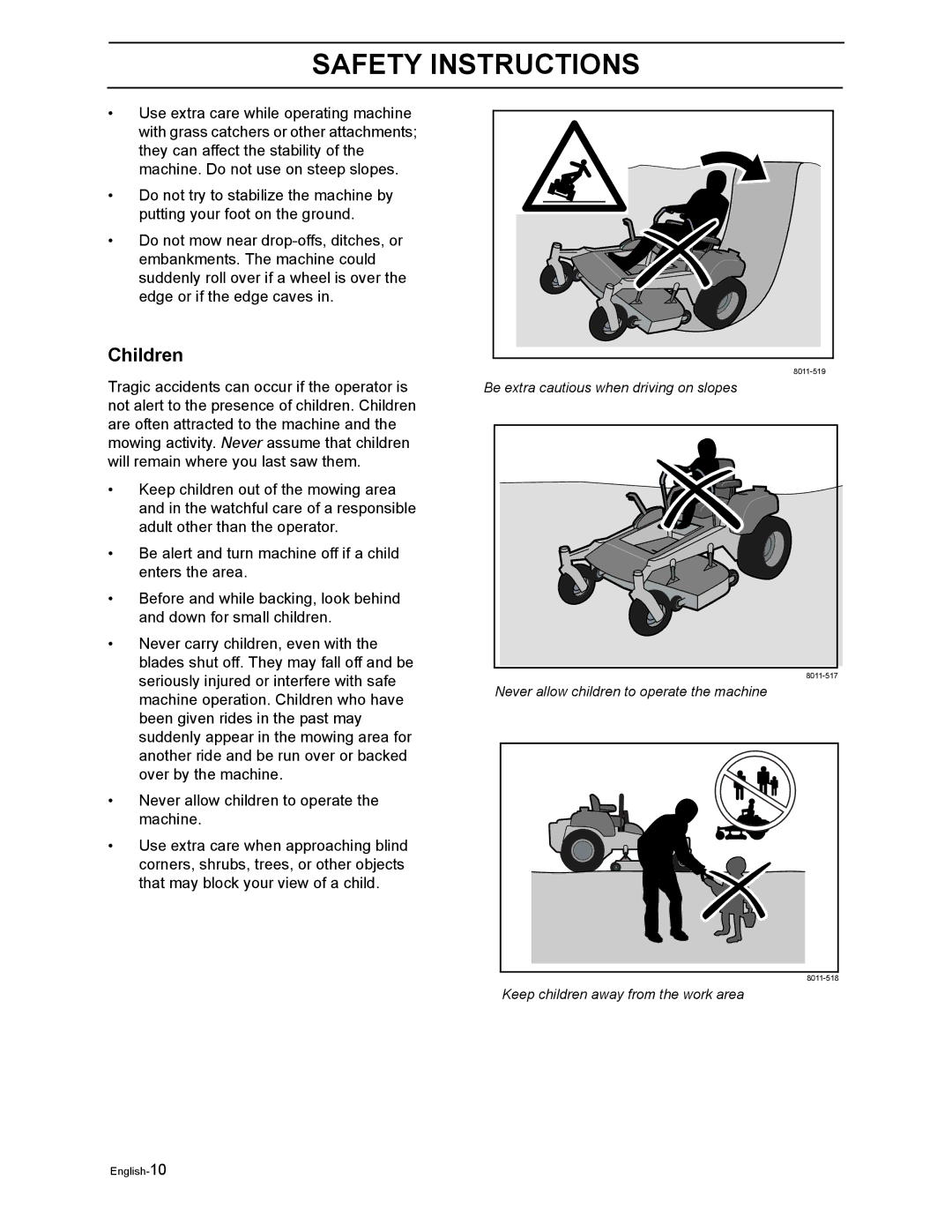 Poulan Pro 900 ZX manual Children 