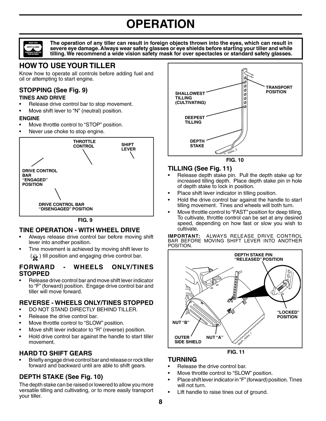 Poulan PRRT65 manual HOW to USE Your Tiller 