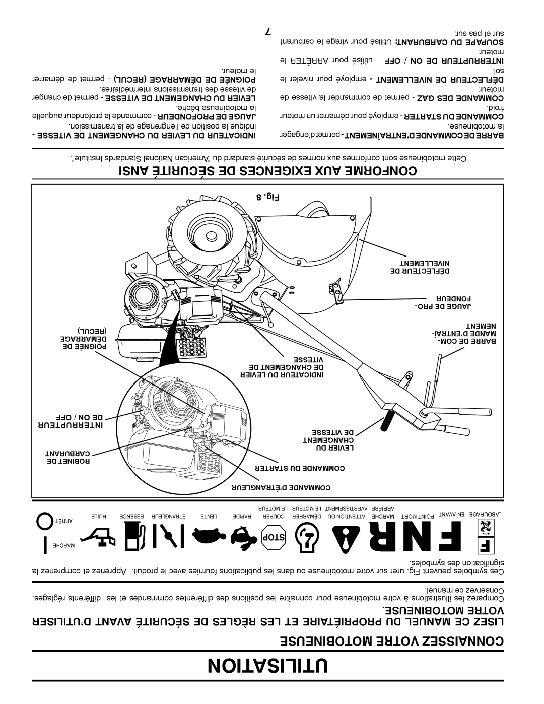 Poulan PRRT900 manual Ansi Sécurité DE Exigences AUX Conforme, Motobineuse Votre Connaissez 