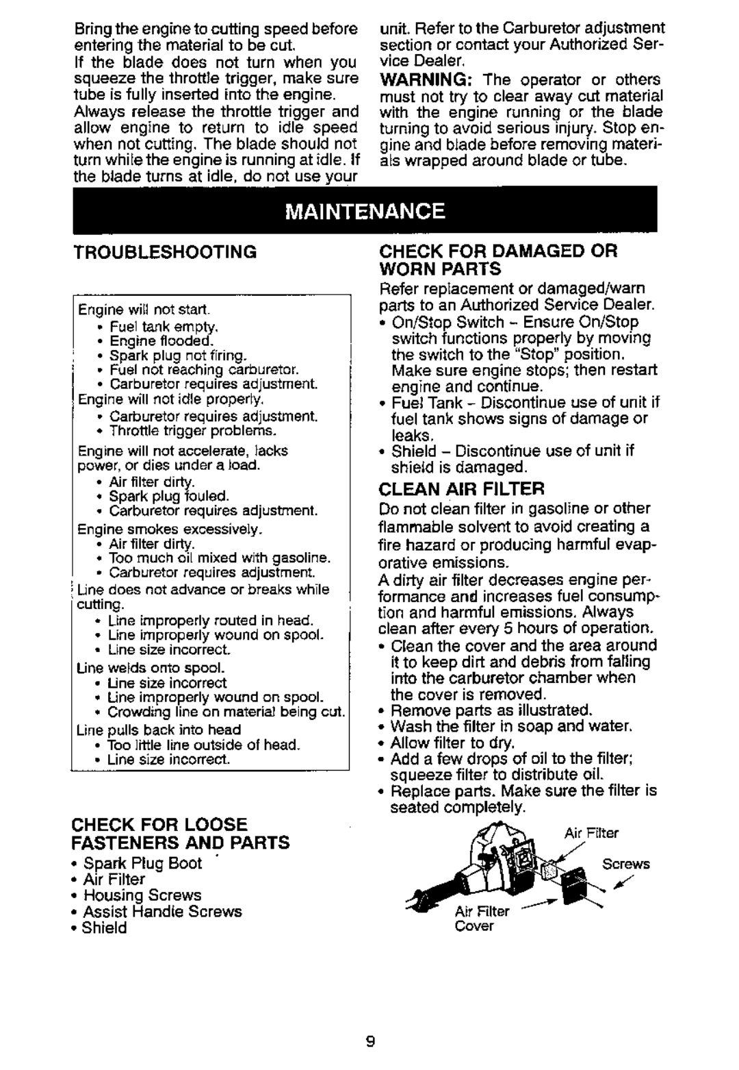 Poulan PT7000 manual 