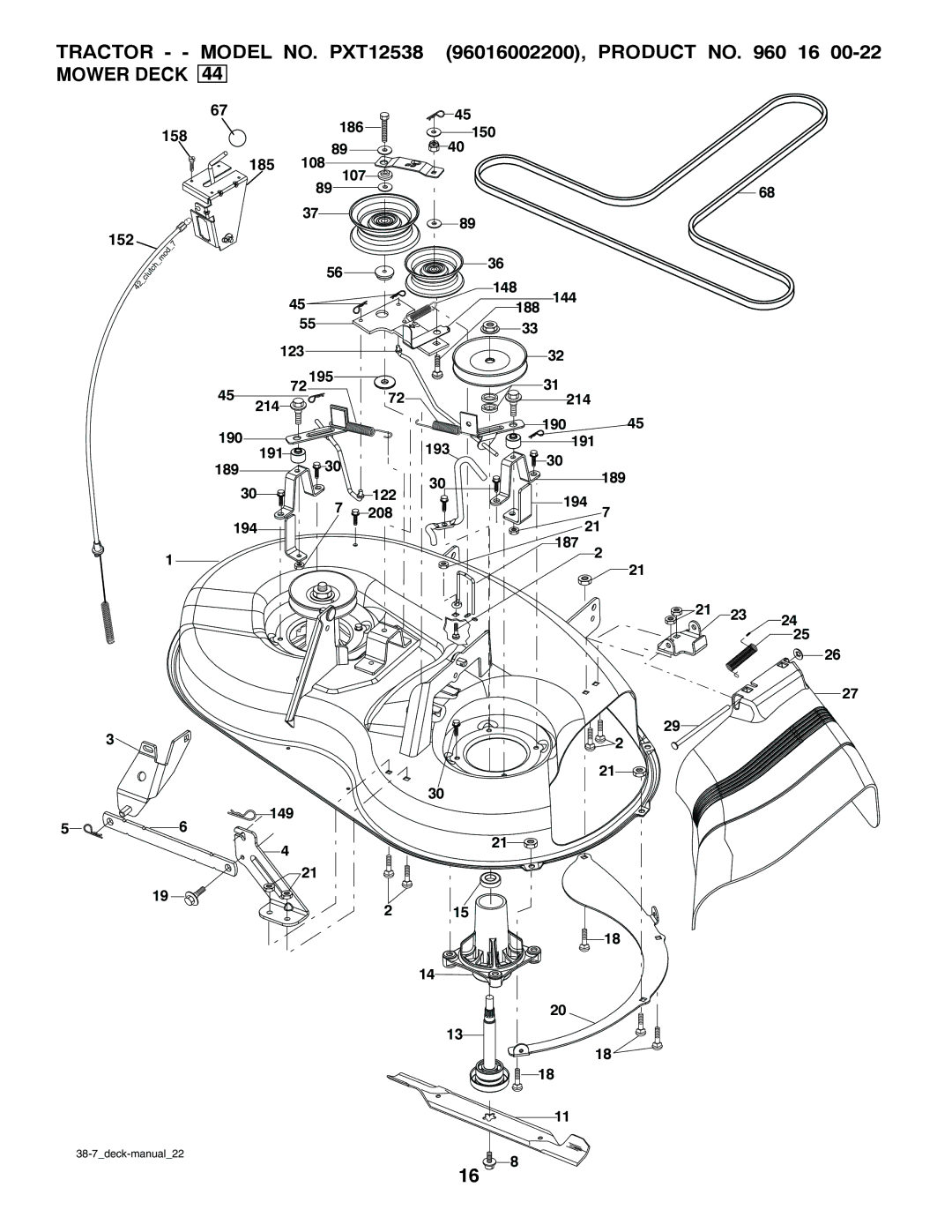 Poulan PXT12538 manual 158 