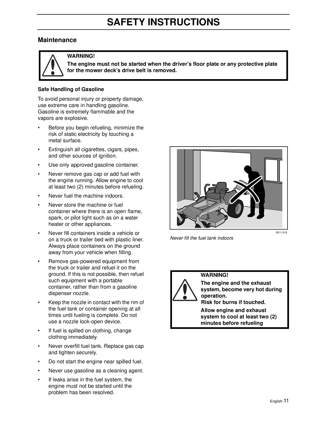 Poulan PZ4822 manual Maintenance 