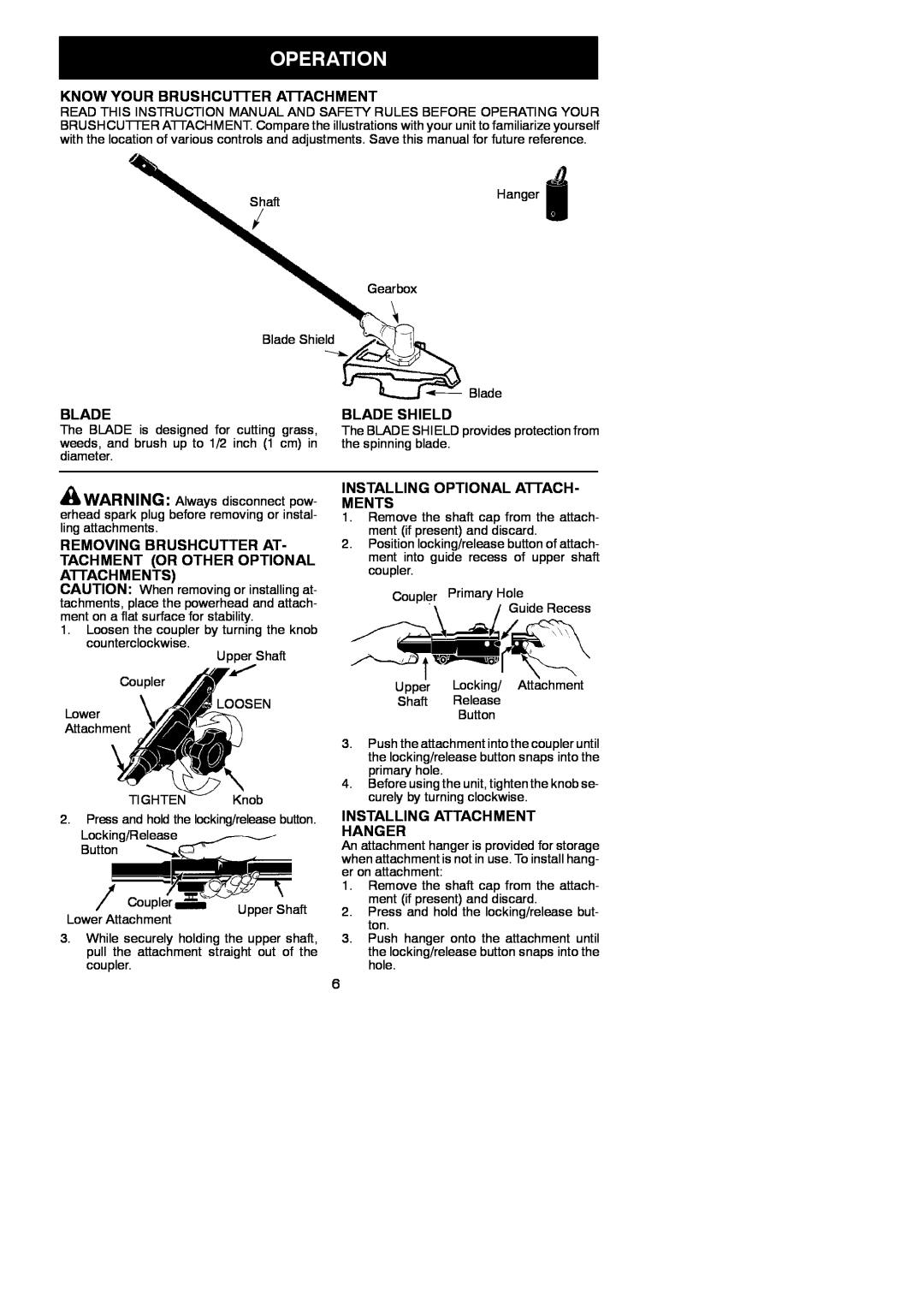 Poulan U4000C instruction manual Operation 