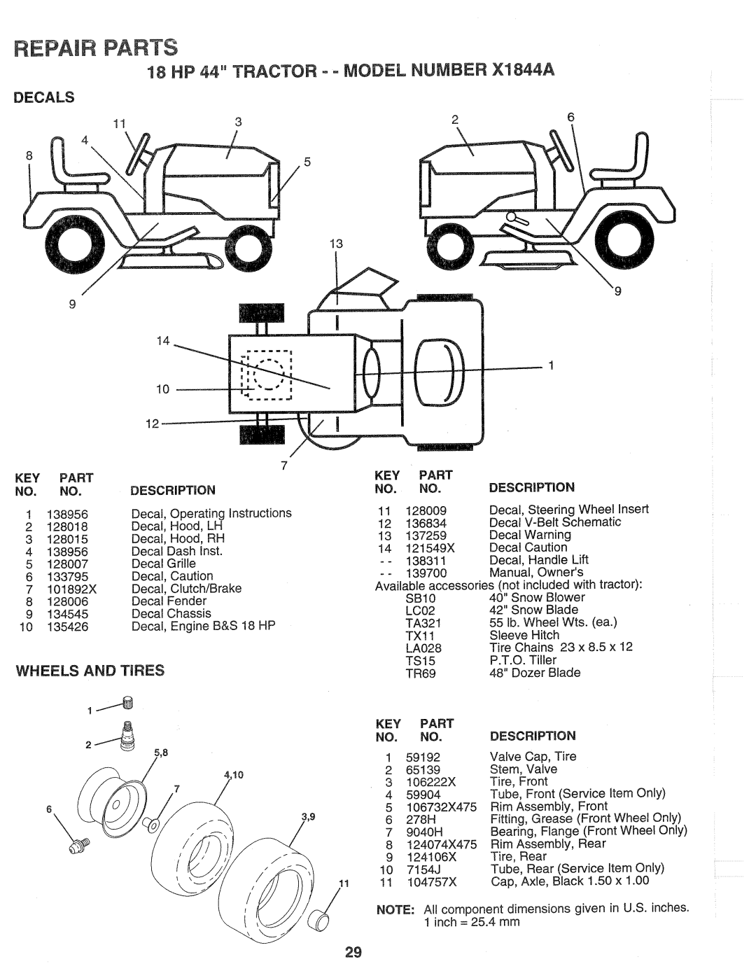 Poulan 139700, X1844A manual 