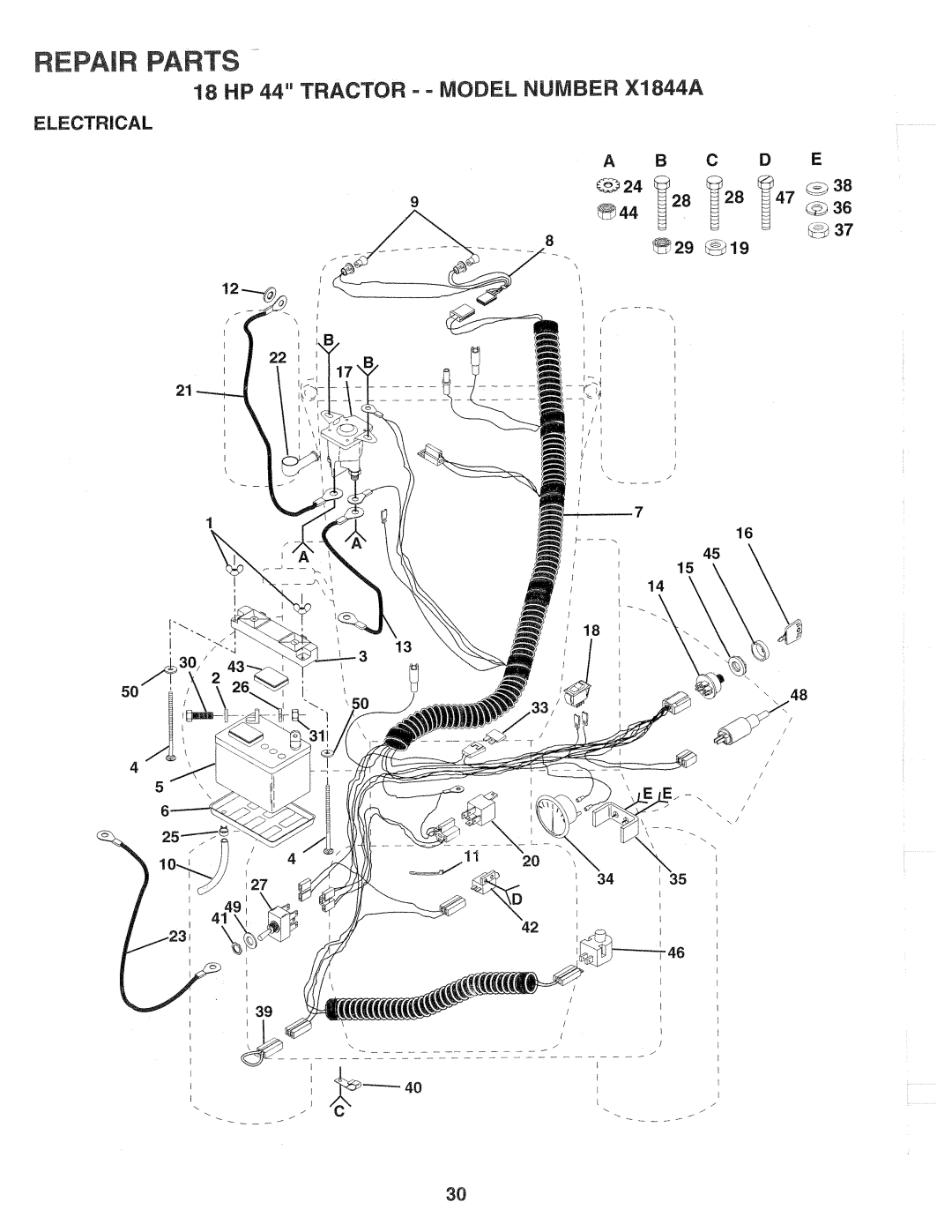 Poulan X1844A, 139700 manual 