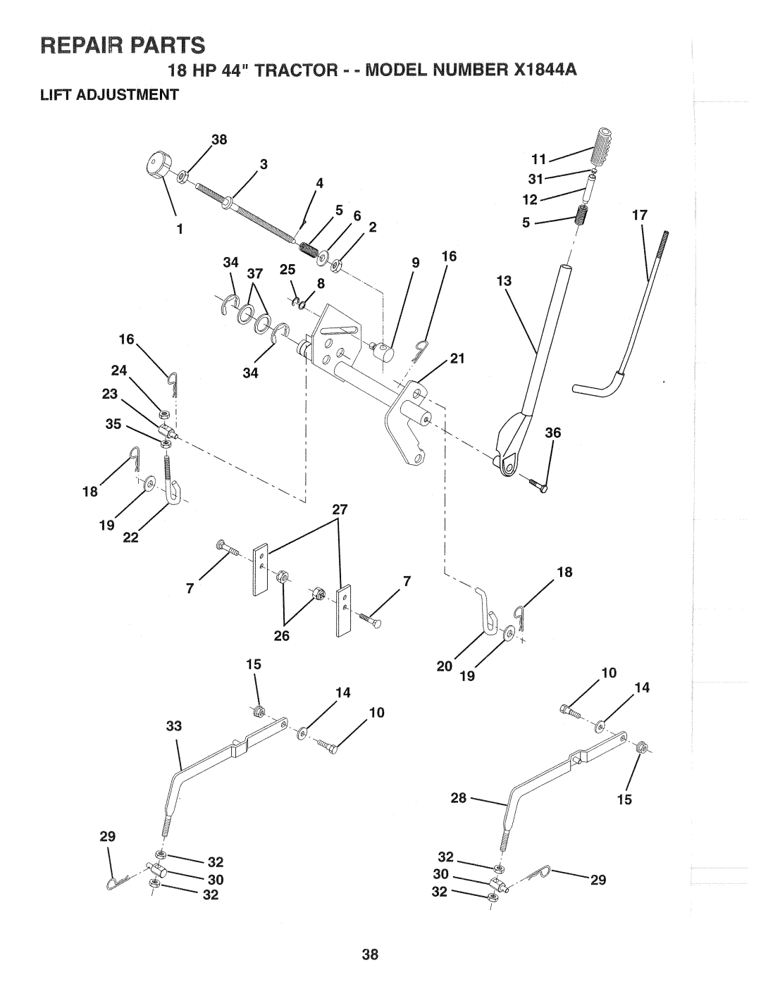 Poulan X1844A, 139700 manual 