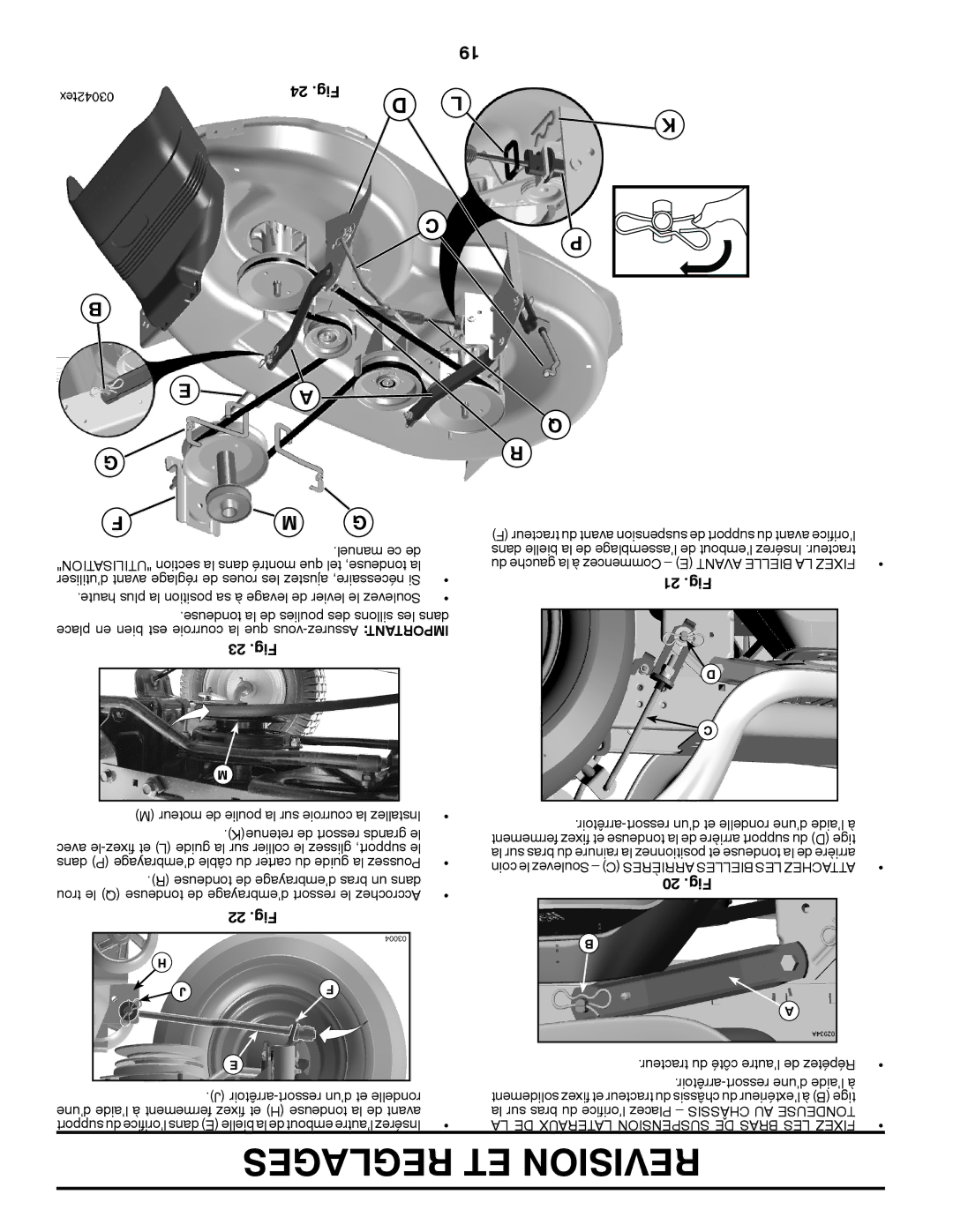 Poulan XT195H46YT manual 24 .Fig, 23 .Fig, 21 .Fig, 20 .Fig, 22 .Fig 