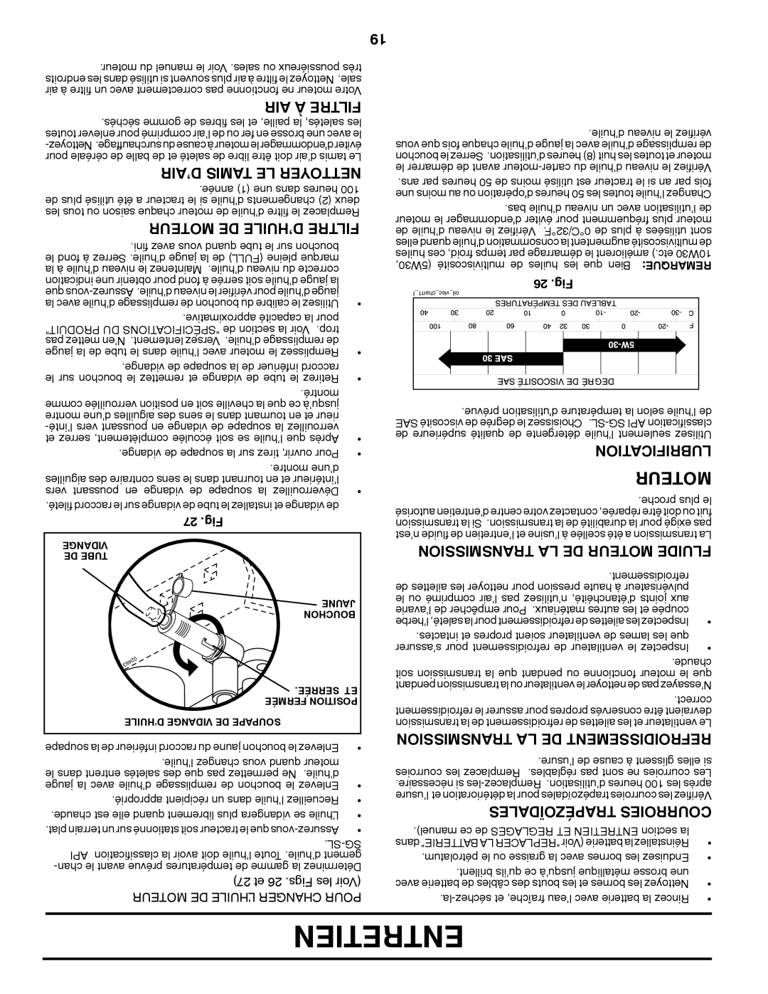 Poulan XT22H54 ’AIR Tamis LE Nettoyer, Lubrification, Sionmistrans LA DE Moteur Fluide, Transmission LA DE Refroidissement 