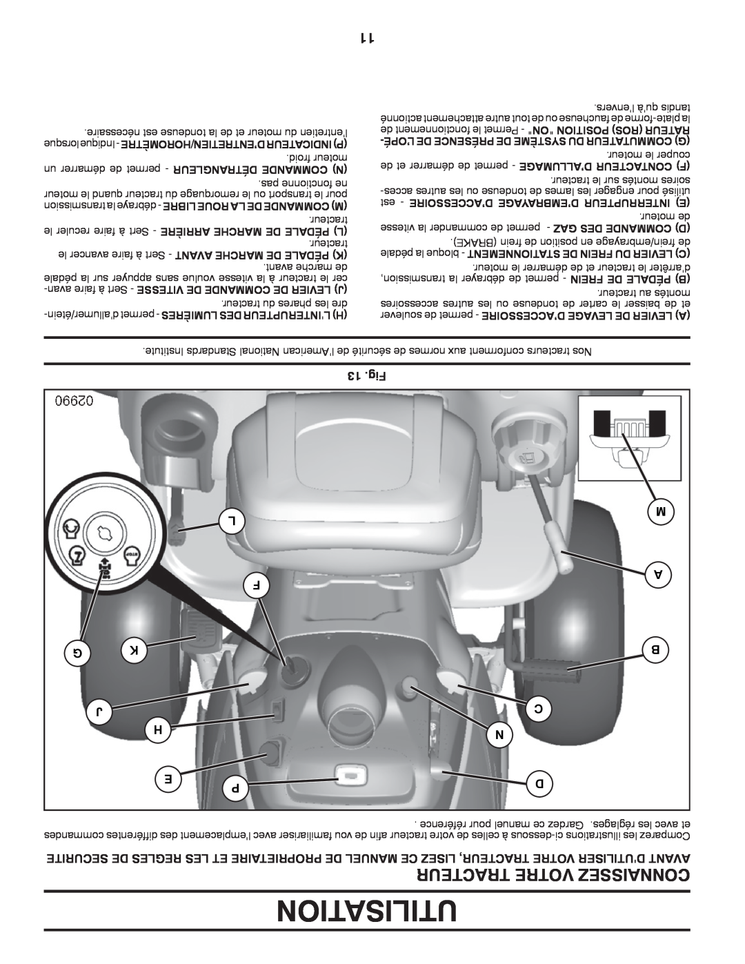 Poulan XT22H54 manual Tracteur Votre Connaissez, Utilisation 