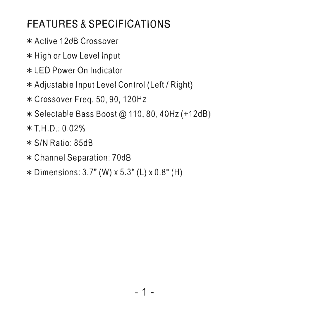 Power Acoustik C 1b manual 